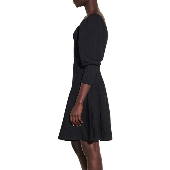 Sandro Black Puff Sleeve Dress - Picture 4 of 16